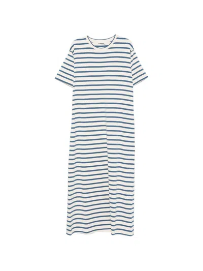 Jil Sander Striped Maxi Dress In Multi