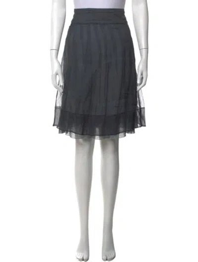 Pre-owned Jil Sander Striped Midi Length Skirt In Grey