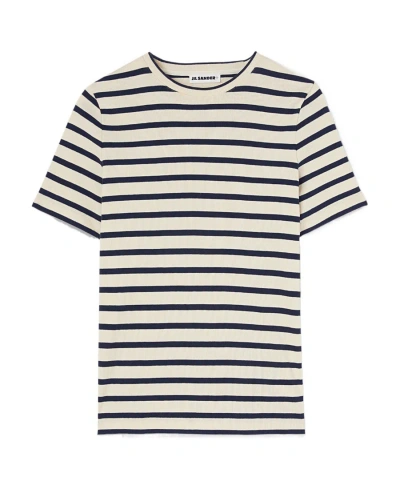 JIL SANDER JIL SANDER STRIPED CREWNECK T-SHIRT