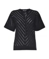 Jil Sander Tassel-detailed Short-sleeved Top In Black