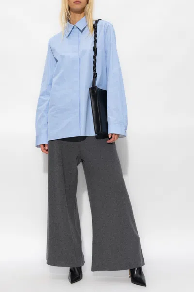Jil Sander Striped Shirt In Blue