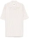 Jil Sander Striped Shirt In Neutrals