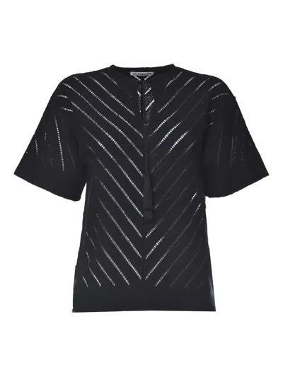 JIL SANDER STRIPED SHORT-SLEEVED TOP