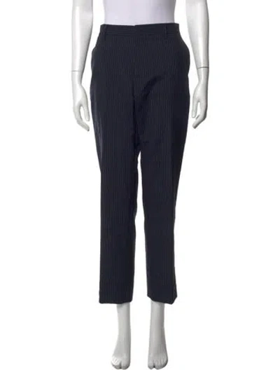 Pre-owned Jil Sander Striped Straight Leg Pants In Blue