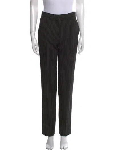Pre-owned Jil Sander Striped Straight Leg Pants W/ Tags In Black