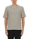 Jil Sander Striped T Shirt In Neutral