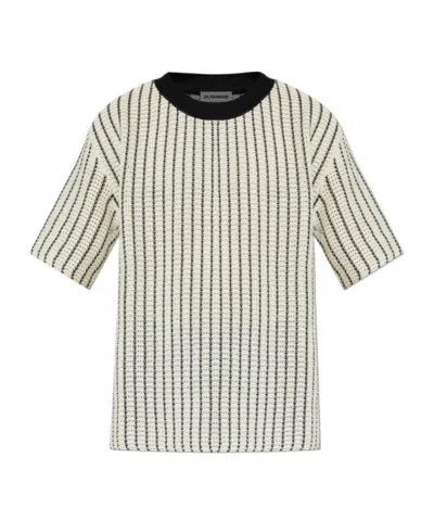 Jil Sander Striped Crew-neck T-shirt In Multi