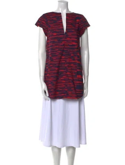 Pre-owned Jil Sander Striped V-neck Tunic In Multi