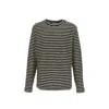 Jil Sander Striped Wool Compact Jersey T-shirt Men In Black