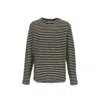 Jil Sander Striped Wool Compact Jersey T-shirt Men In Black