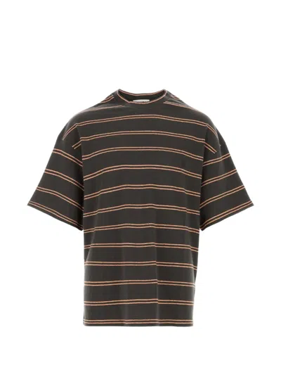 Jil Sander Striped-pattern T-shirt In Black