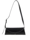 Jil Sander Structured Elongated Nero Handbag With Metallic Studs In Black