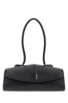 Jil Sander Structured Leather Shoulder Bag In Black