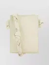 Jil Sander Structured Leather Tangle Bag With Open Top In Cream