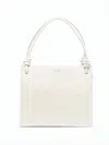Jil Sander Structured Medium Handbag With Knotted Details In White