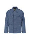 Jil Sander Structured Minimalist Jacket With Classic Collar In Blue