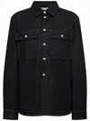 Jil Sander Structured Silhouette Button-down Shirt With Flap Pockets In Black