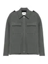 Jil Sander Structured Wool Shirt In Grey