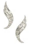 Jil Sander Stud Earrings In Silver Crystal