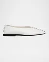 Jil Sander Studded Leather Ballerina Flats In Multi