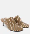 Jil Sander Studded Leather Mules In Green