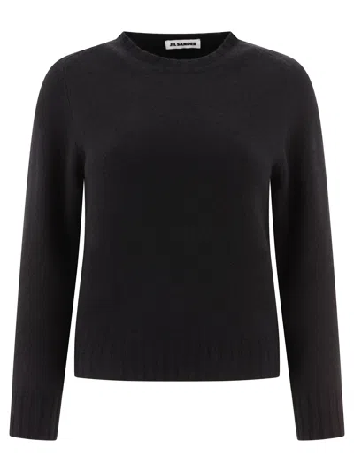 Jil Sander Stylish Black Merino Wool Sweater For Women