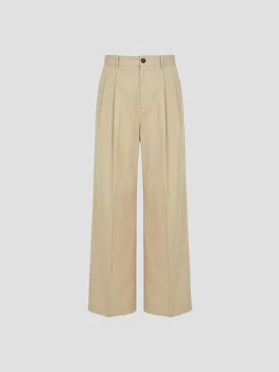 Jil Sander Stylish Cotton Pants In Neutral