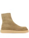 Jil Sander Sand Suede Ankle Boots In Multi