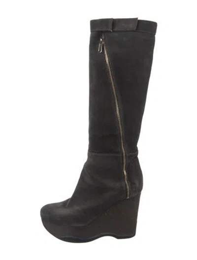 Pre-owned Jil Sander Suede Boots In Black