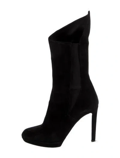 Pre-owned Jil Sander Suede Boots In Black