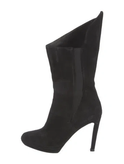 Pre-owned Jil Sander Suede Boots In Black