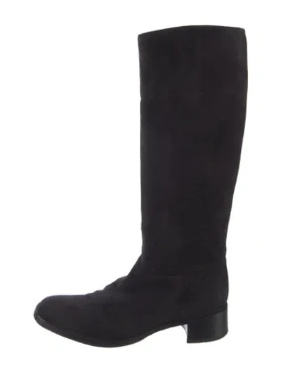 Pre-owned Jil Sander Suede Boots In Black