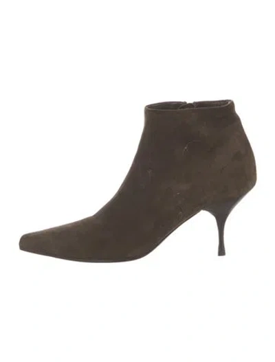 Pre-owned Jil Sander Suede Boots In Brown