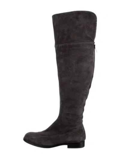 Pre-owned Jil Sander Suede Boots In Gray