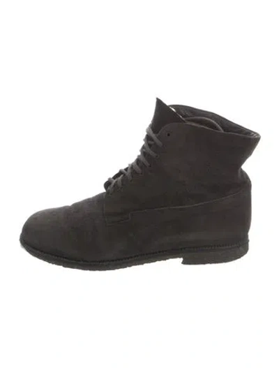 Pre-owned Jil Sander Suede Lace-up Boots In Black