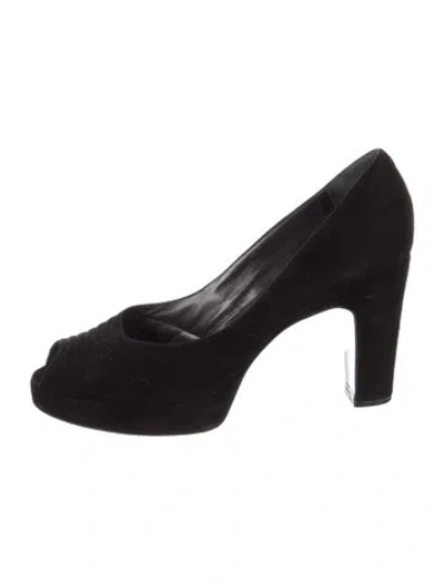 Pre-owned Jil Sander Suede Pumps In Black