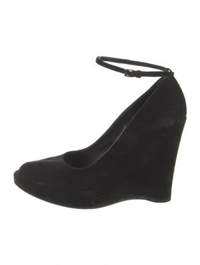 Pre-owned Jil Sander Suede Pumps In Black