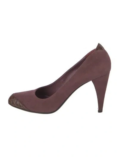 Pre-owned Jil Sander Suede Pumps In Neutral
