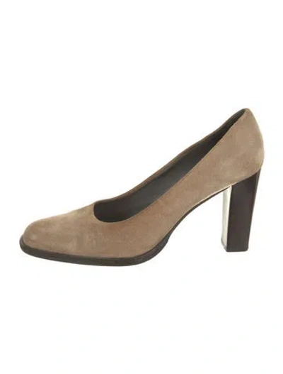 Pre-owned Jil Sander Suede Pumps In Neutral