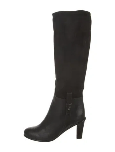 Pre-owned Jil Sander Suede Riding Boots In Black