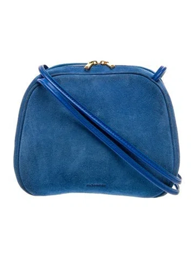 Pre-owned Jil Sander Suede Shoulder Bag In Blue