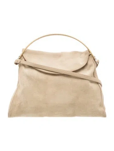 Pre-owned Jil Sander Suede Shoulder Bag In Neutral