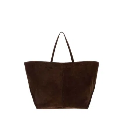 Jil Sander Suede Tote Bag  Brown