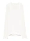 Jil Sander Raw-cut Sweater In White