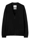 Jil Sander V Neck Cardigan Made From Wool In Blue