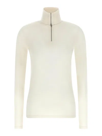 JIL SANDER SUÉTER CUELLO REDONDO - BLANCO