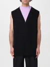 Jil Sander Ribbed Knit Sleeveless V-neck Vest In Multicolor