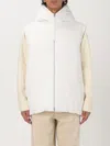 Jil Sander Padded Sleeveless Jacket With High Collar And Zip Closure In Weiss