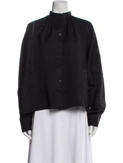 Pre-owned Jil Sander 'sunday' Long Sleeve Blouse In Blue