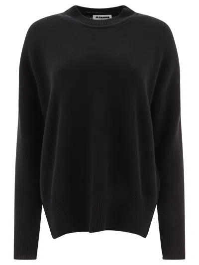 Jil Sander Superfine Cashmere Knitwear In Black